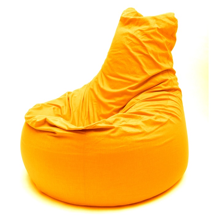 ZigZag Club large Óriás fotel Puma bútorszövet, levehető, mosható huzat, polisztirol gyöngy töltet, narancssárga