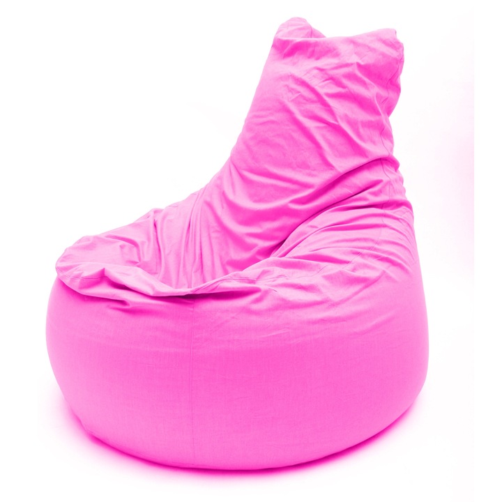 ZigZag Club large Óriás fotel Puma bútorszövet, levehető, mosható huzat, polisztirol gyöngy töltet, pink