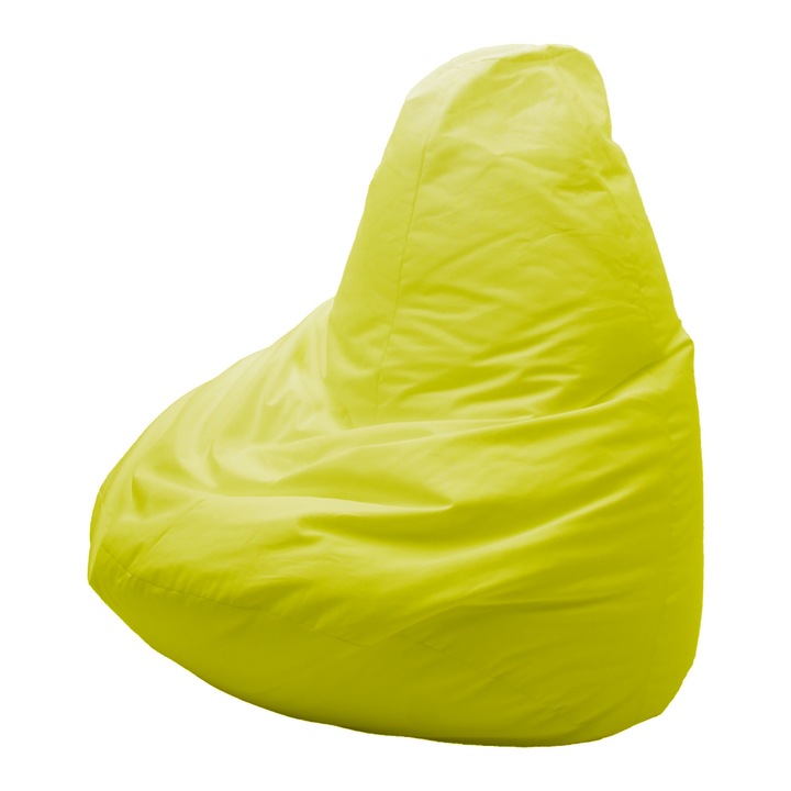 ZigZag Junior2 Babzsák Puma bútorszövet, levehető, mosható huzat, polisztirol gyöngy töltet, sárga