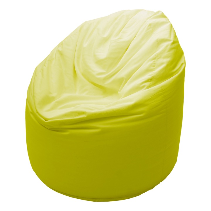 ZigZag Junior3 Babzsák Puma bútorszövet, levehető, mosható huzat, polisztirol gyöngy töltet, sárga