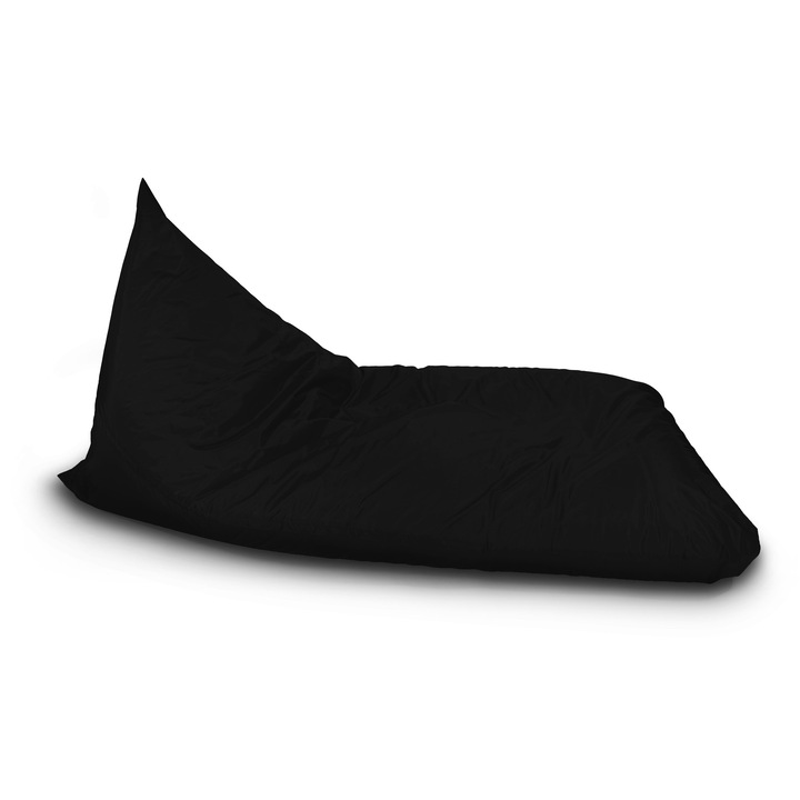 ZigiSUN Babzsák óriás nyugágy Sylvia bársonyos bútorszövet, levehető, mosható huzat, polisztirol gyöngy töltet, fekete