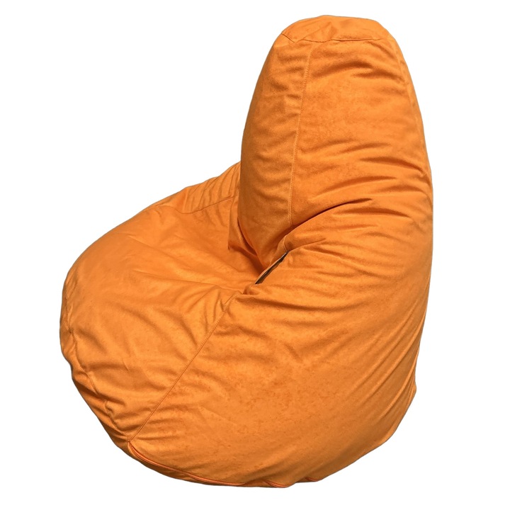 ZigZag Junior2 Babzsák Puma bútorszövet, levehető, mosható huzat, polisztirol gyöngy töltet, narancssárga