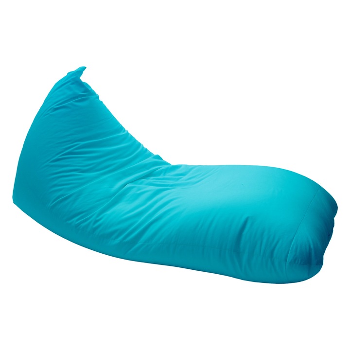 ZigiSUN Babzsák óriás nyugágy Puma bútorszövet, levehető, mosható huzat, polisztirol gyöngy töltet, világoskék (türkizes)
