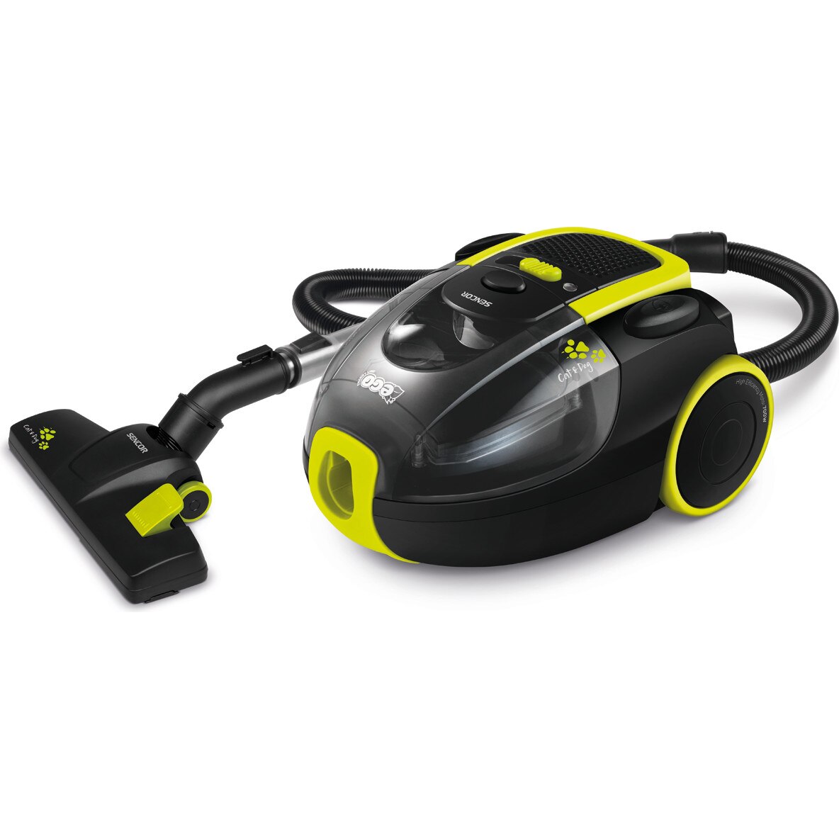 Aspirator fara sac Sencor SVC 1030, 700 W, 2.3 l, Negru/Verde