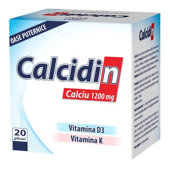 Pulbere pentru suspensie orala Calcidin Zdrovit 1200 mg, cutie cu 20 plicuri Pulbere pentru suspensie orala Calcidin Zdrovit 1200 mg, cutie cu 20 plicuri