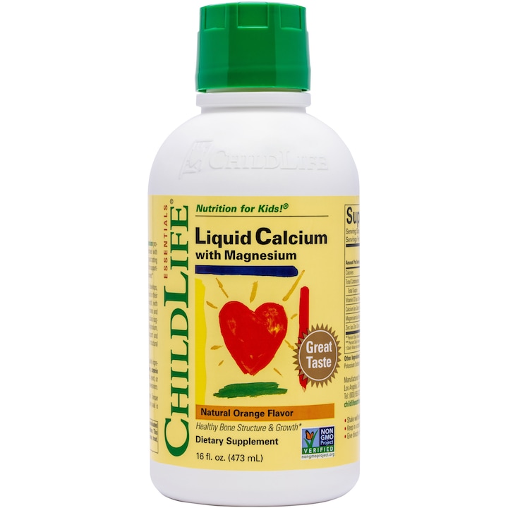 Sirop cu Calciu si Magneziu pentru copii, Childlife Essentials, Secom 474ml