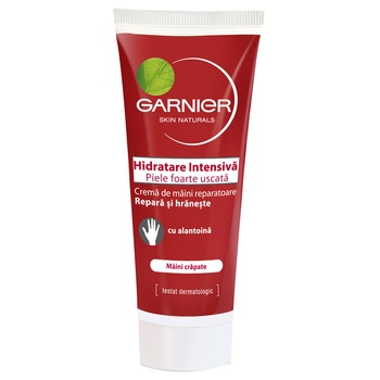 Crema de maini Garnier Intensive 7 Days pentru piele foarte uscata, 100 ml Crema de maini Garnier Intensive 7 Days pentru piele foarte uscata, 100 ml