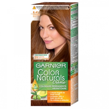 Vopsea de par permanenta cu amoniac Garnier Color Naturals 6.41 Chihlimbar Dulce, 110 ml Vopsea de par permanenta cu amoniac Garnier Color Naturals 6.41 Chihlimbar Dulce, 110 ml