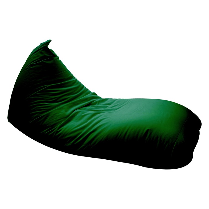 ZigiSUN Babzsák óriás nyugágy Puma bútorszövet, levehető, mosható huzat, polisztirol gyöngy töltet, sötétzöld