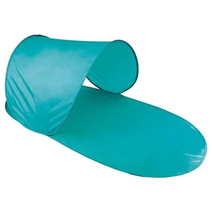 Strandsátor, kék, összecsukható, könnyen összeszerelhető