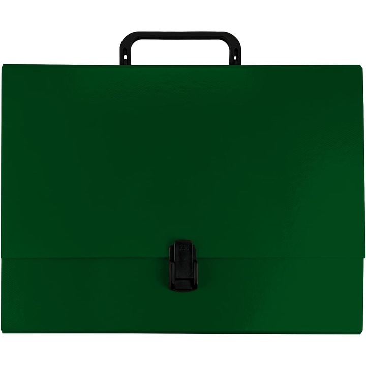 Dosar Office De Documente A4, Netuno, 5 cm, 32 x 23 cm, Inchidere Cu Clic, Ideal Pentru Documente, Carti, Cataloage, Verde