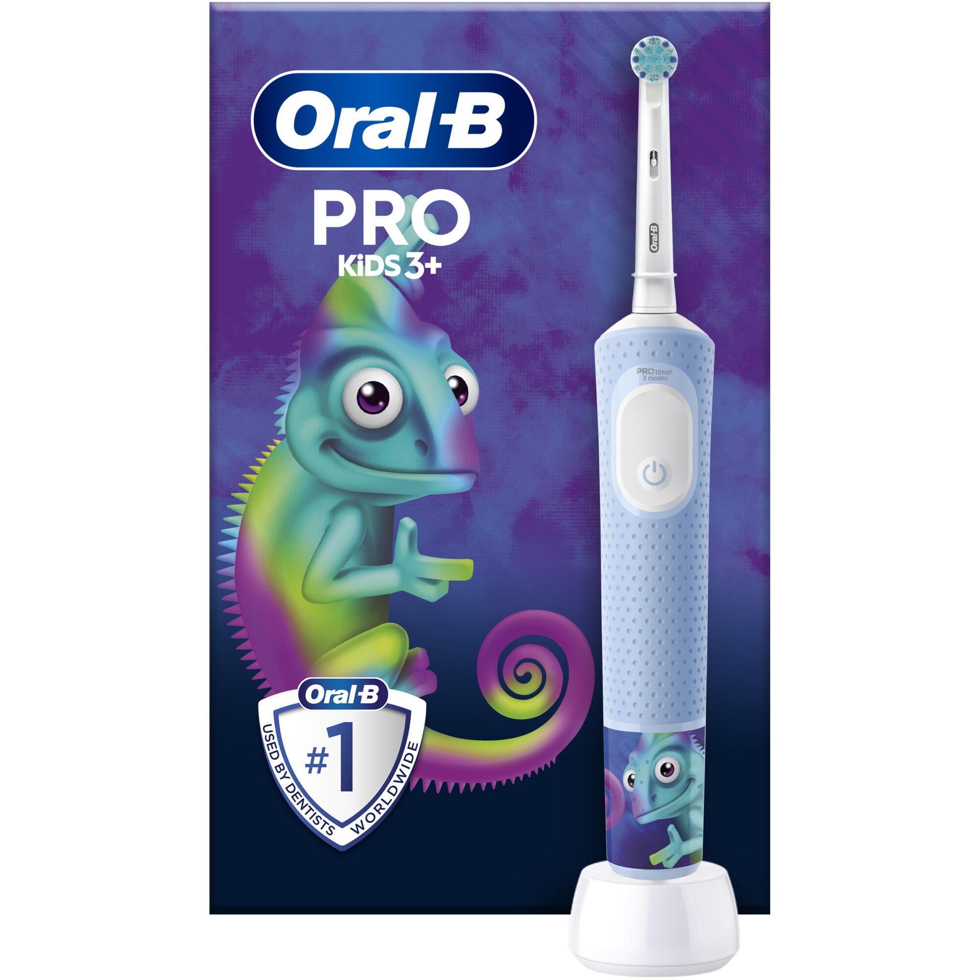 Periuta de dinti electrica Oral-B Pro Kids Chameleon, 1 maner, 1 capat de periaj, pentru 3+ ani