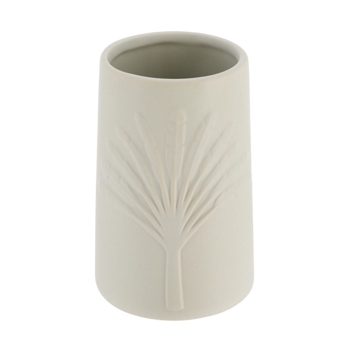 Cana De Baie, Tendance, 12.3x8x8 cm, Gri, Material Ceramica, Nuanta Gri, Finisaj Mat, Stil Modern