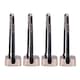 Set pixuri cu suport de birou, Deli, 4 buc, 0.7 mm, albastru, design rotativ, baza adeziva permanenta, 22.8x8x2.4cm