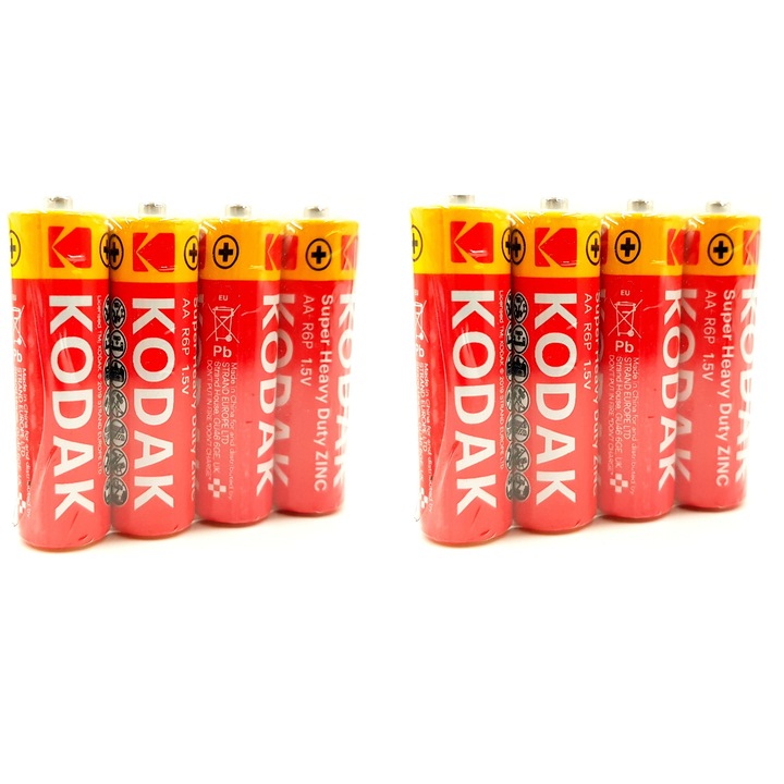 Set 8 Baterii Kodak AA 1.5V R6 Heavy Duty