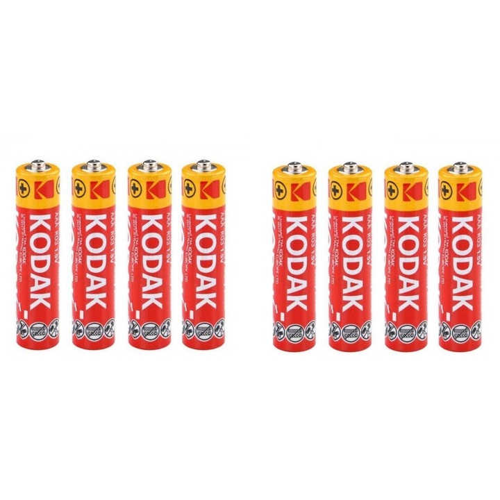 Set 8 Baterii Kodak AAA 1.5V R3 Heavy Duty