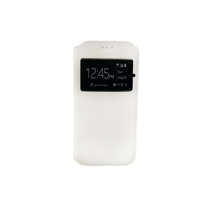 Калъф тип „книга“ с магнит, тип книга, магнитно закопчаване, съвместим с Samsung Galaxy J1 ACE, бял