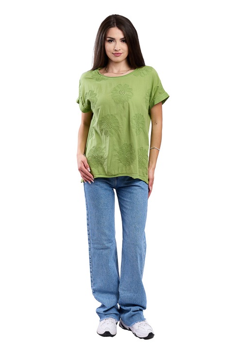 Tricou dama1055, Verde deschis, Marime Universala