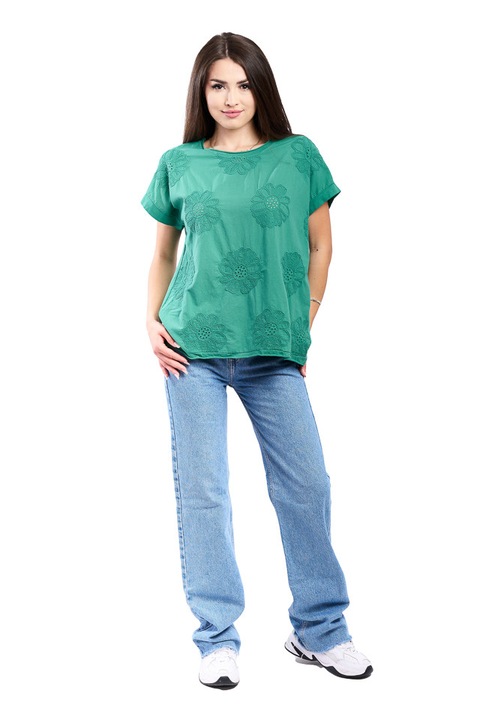 Tricou dama1055, Verde inchis, Marime Universala