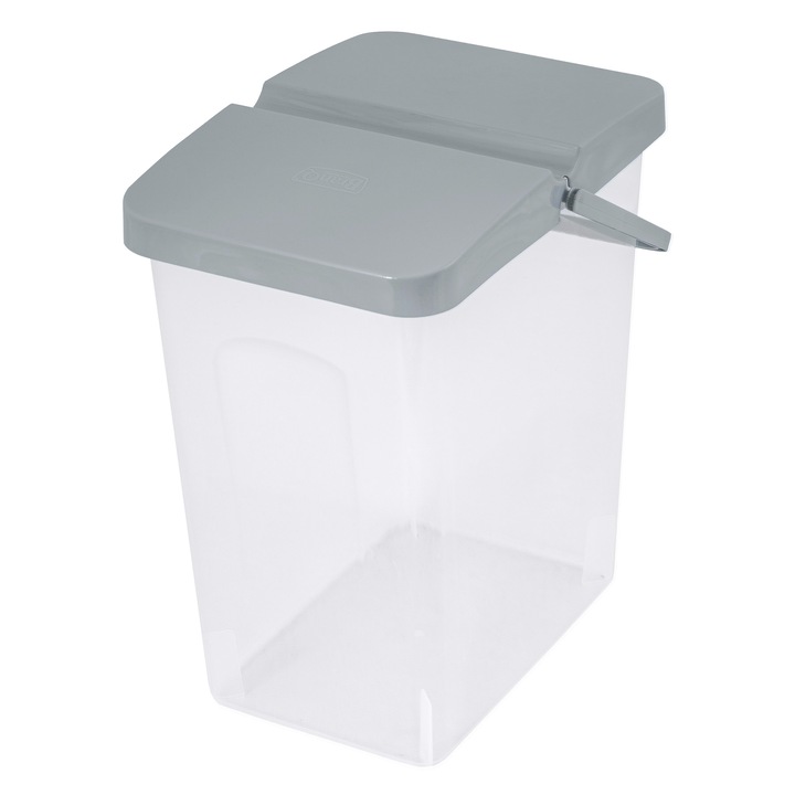 Állateledel-Tartály, Edanti, 10 L, Mosóporhoz, Élelmiszer, Műanyag, Szürke