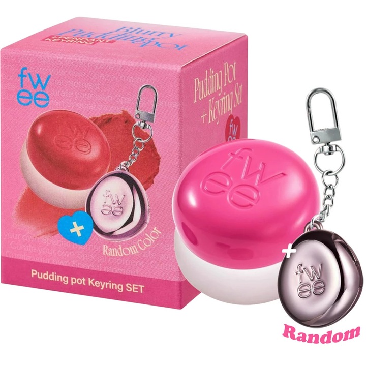 Lip and Cheek Blurry Pudding Pot + breloc Nuantator pentru buze PK01 Baby Roz 5 gr