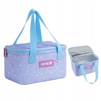 Geanta frigorifica de pranz pentru copii Kite, 3.5 L, pentru fete, geanta termica pentru calatorie/picnic/plaja/scoala, cu fermoar, portabila impermeabila si etansa, lilac, 24х13х14,6