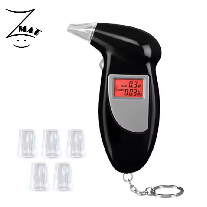 ZMAT® alkoholszonda, digitális, memória funkcióval, nagy pontosságú, automatikus kalibrálás, LCD kijelző, fekete