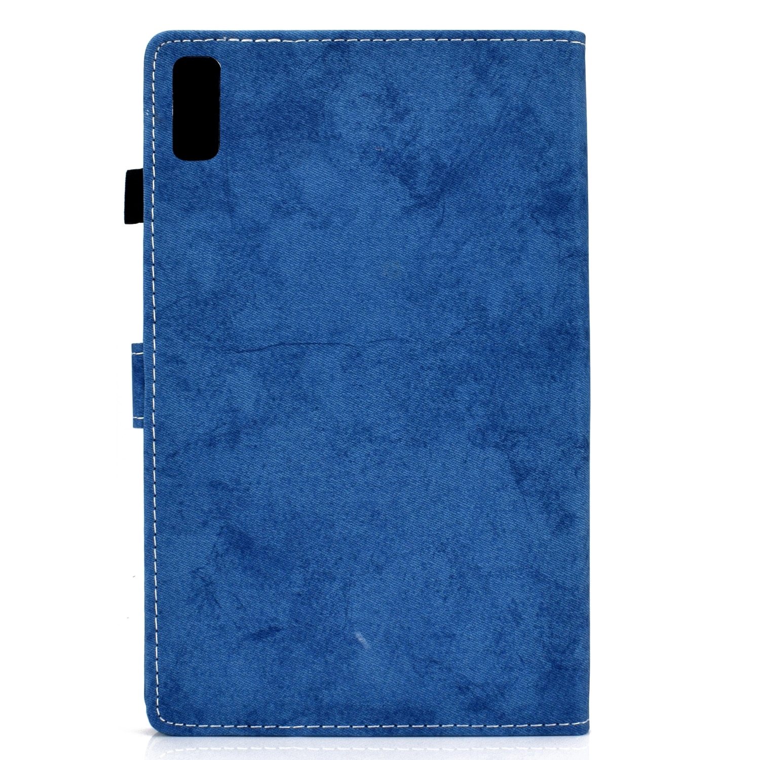 Husa tableta pentru Lenovo Tab M9, textura din material textil de tip marmura, Albastru