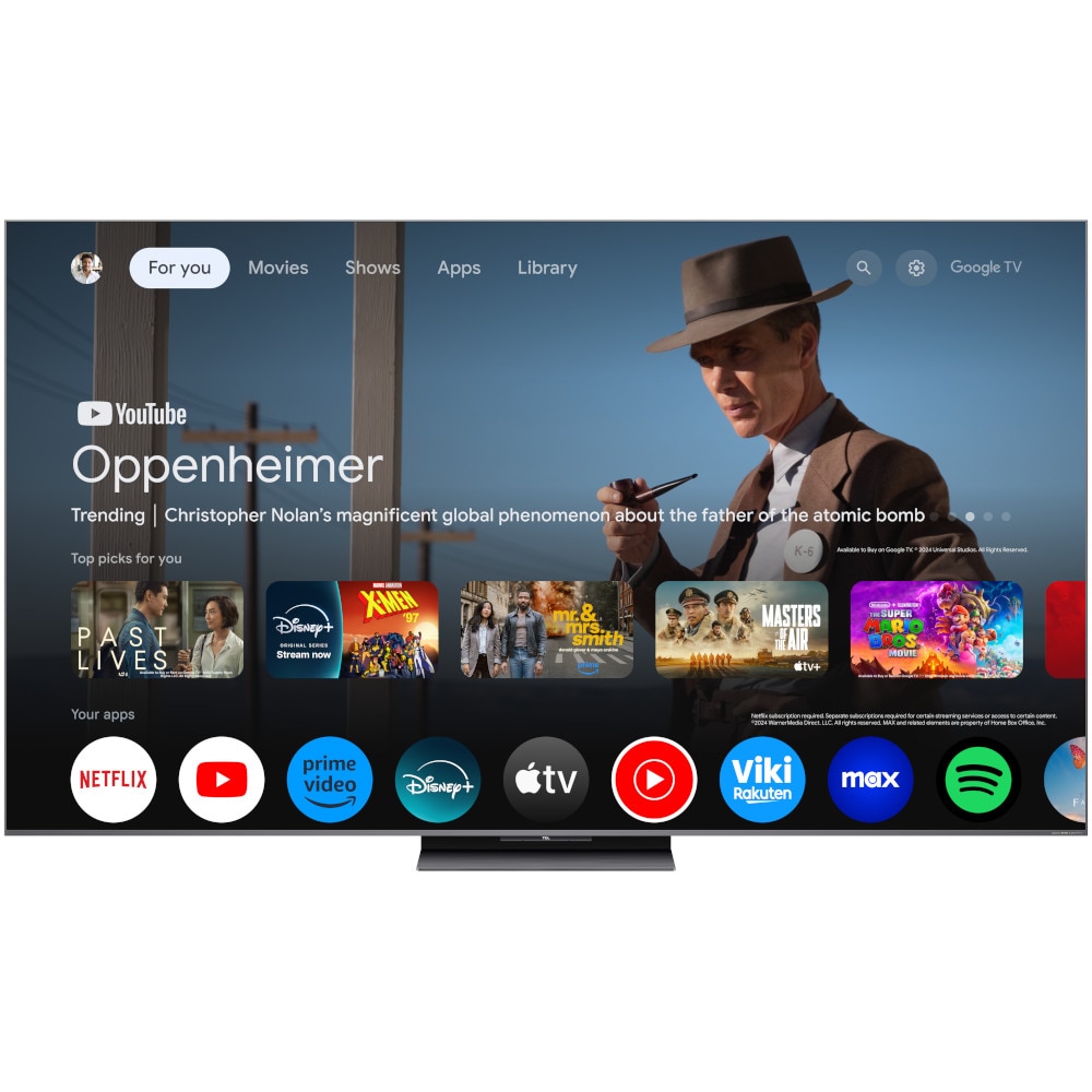 Televizor Mini LED TCL 65Q8C, 164 cm, Google TV, Ultra HD 4K, Clasa D