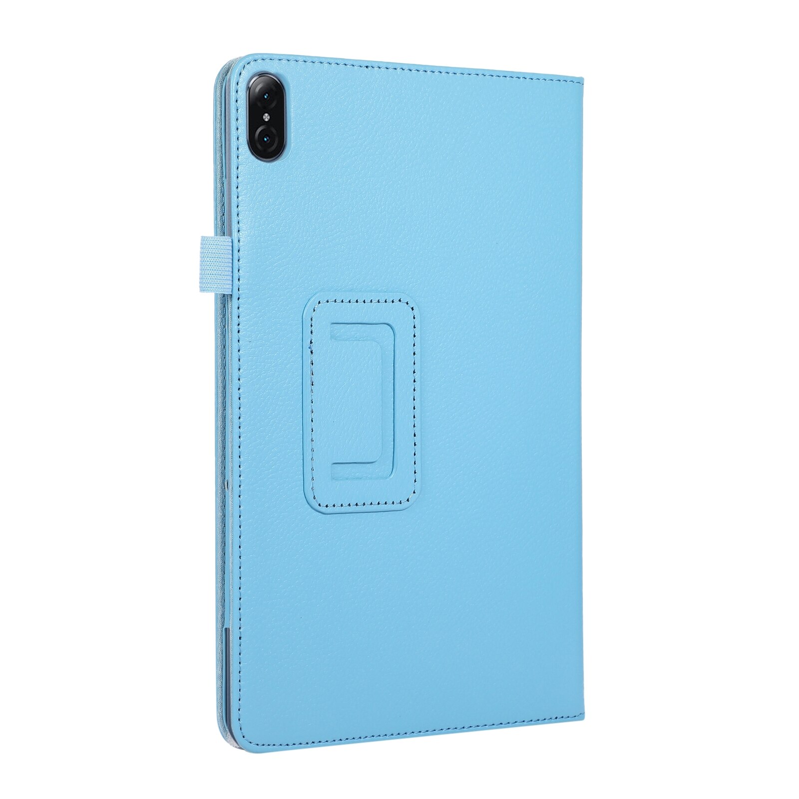 Husa tableta pentru Honor Tablet V7 Pro, textura granulata, design orizontal, piele cu suport si loc pentru stilou, Albastru