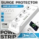 Prelungitor cu Protectie Supratensiuni, NOVLA, Cablu 2m, Incarcare Wireless 15W, 3000W/10A, 220V-250V, 4 x Prize, 4 x USB-A, 2 x USB-C, Protectie Copii, Impamantare, Ignifug, Alb