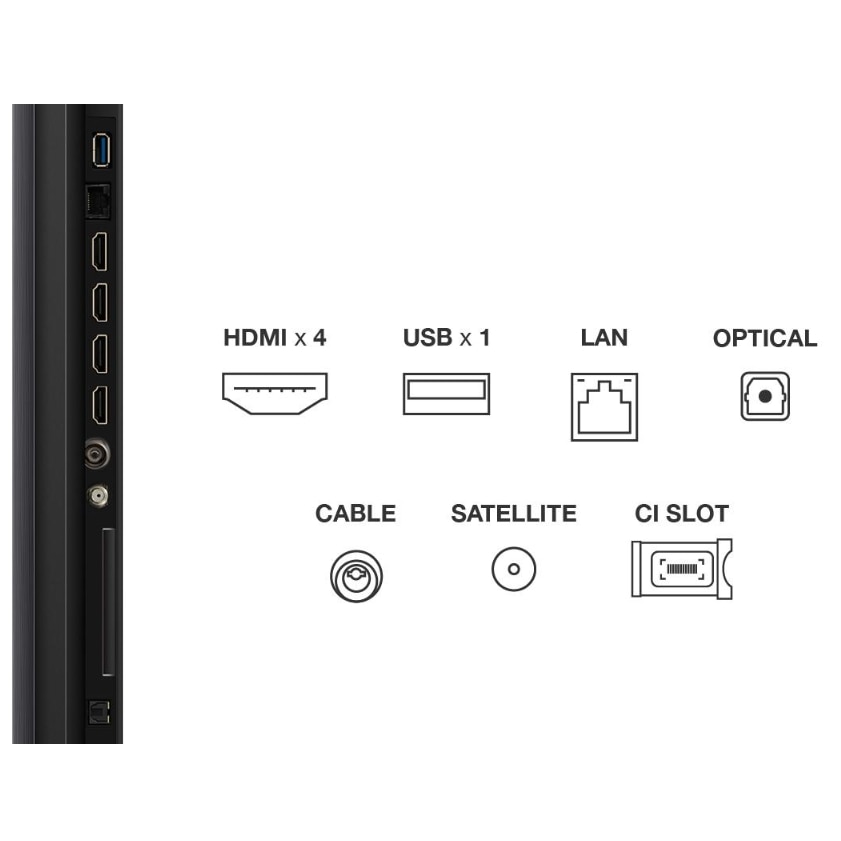 Televizor Mini LED TCL 216 cm 85" 85Q7C, Ultra HD 4K, Smart TV, WiFi, CI+