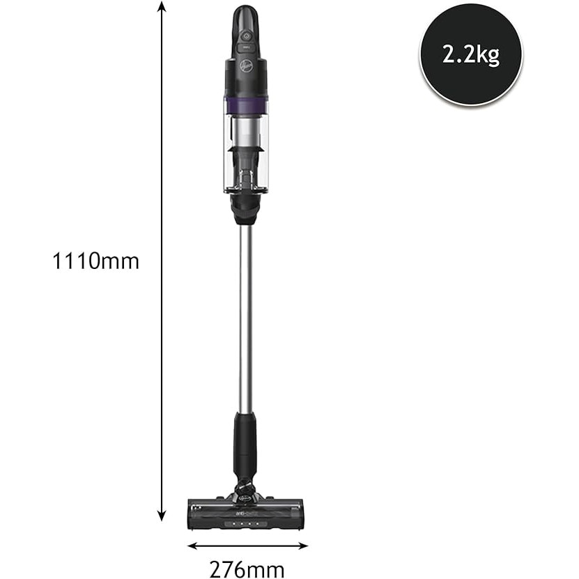 Aspirator vertical fara fir Hoover HF1PZ10H, recipient XL pentru praf, lumina LED, autonomie pana la 45 de minute, toate tipurile de pardoseli, sistem Anti-Twist impotriva incurcarii firelor de par