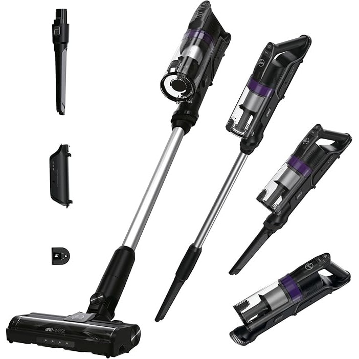 Aspirator vertical fara fir Hoover HF1PZ10H, recipient XL pentru praf, lumina LED, autonomie pana la 45 de minute, toate tipurile de pardoseli, sistem Anti-Twist impotriva incurcarii firelor de par