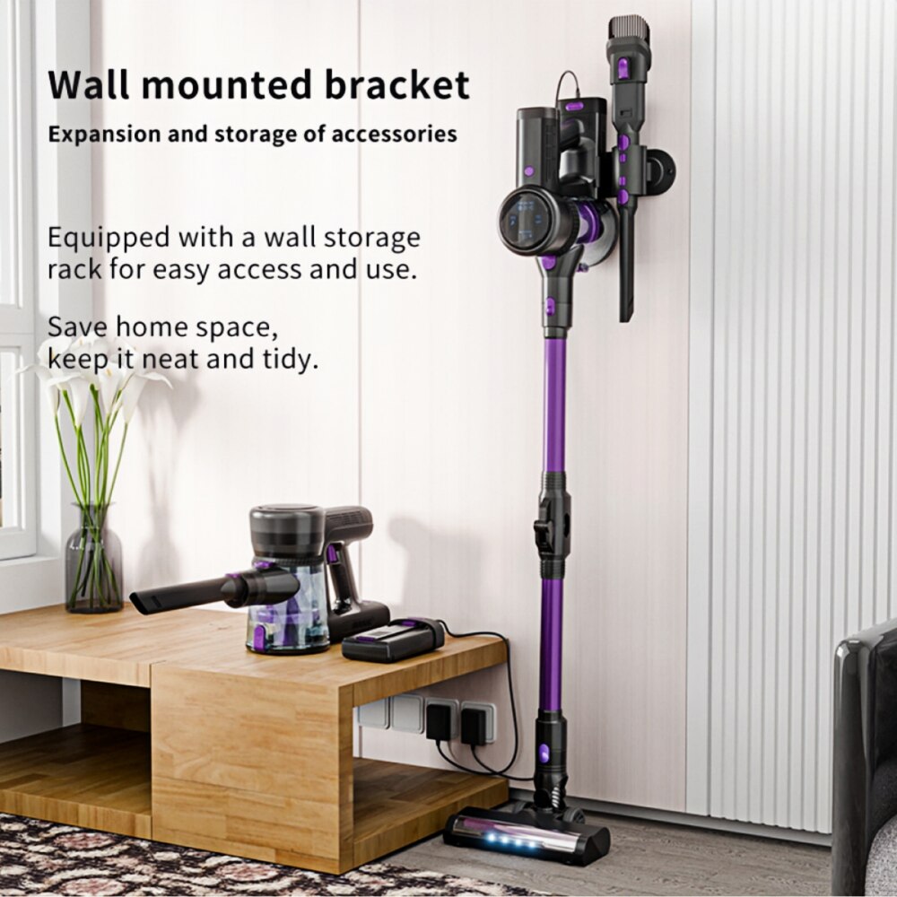 Aspirator vertical, 22Kpa, 250W, reglare cu 3 viteze, conducta de aer cu filtru cu 6 straturi, potrivit pentru lucrarile de curatare casnica, violet