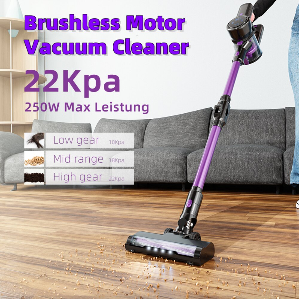 Aspirator vertical, 22Kpa, 250W, reglare cu 3 viteze, conducta de aer cu filtru cu 6 straturi, potrivit pentru lucrarile de curatare casnica, violet