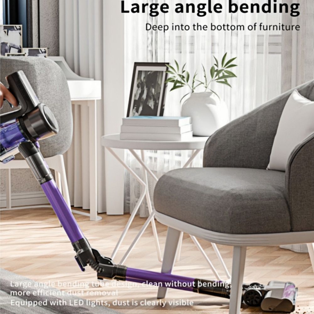 Aspirator vertical, 22Kpa, 250W, reglare cu 3 viteze, conducta de aer cu filtru cu 6 straturi, potrivit pentru lucrarile de curatare casnica, violet