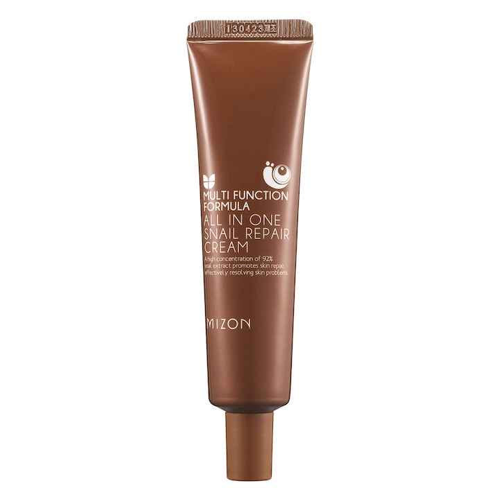 [MIZON] ALL IN ONE SNAIL REPAIR CREAM (35 мл) Корейска грижа за кожата – Многофункционален крем за лице със слуз от охлюви за дълбока хидратация, намаляване на бръчките и подмладяване на кожата