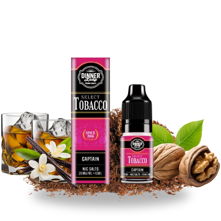Lichid Tigara Electronica Dinner Lady Select Tobacco 20mg nicotina, 10 ml - Captain