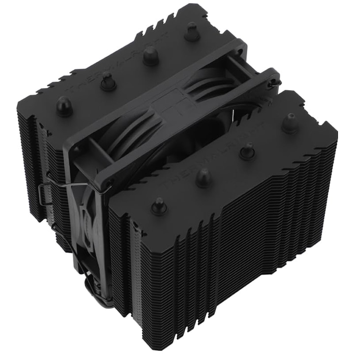 Охладител за процесор Thermalright Peerless Assassin 90 SE Черен, 110 мм, двойна кула, 4 топлинни тръби AGHP, 2200 об/мин