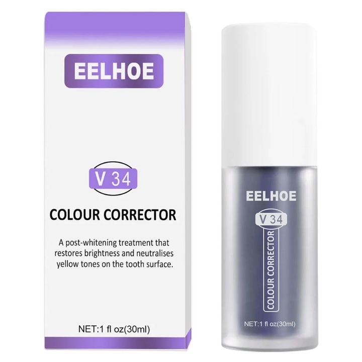 Pachet de 2 pasta de dinti violet pentru albirea dintilor, plus 3 benzi 5D White Gratis