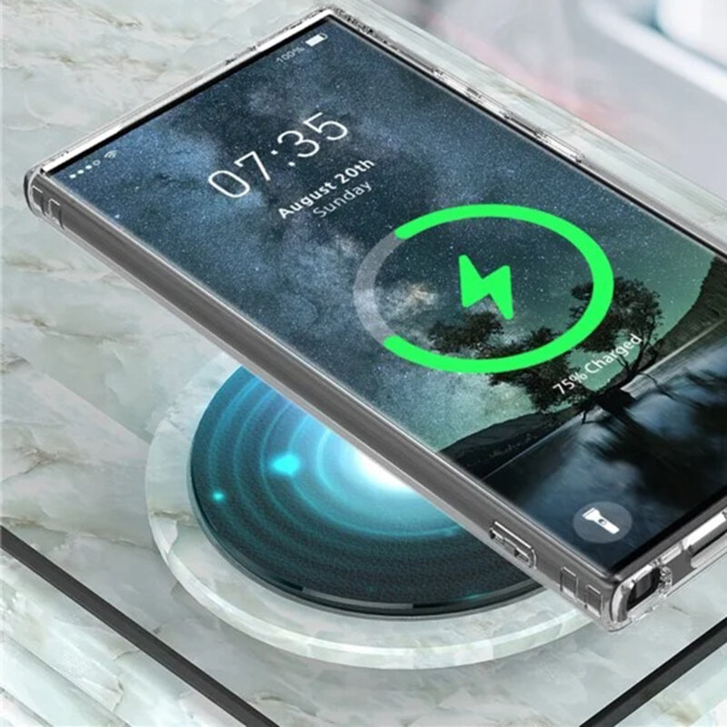 Husa compatibila cu Samsung Galaxy S25 Ultra, Magsafe, Antishock, Transparent, Atlas