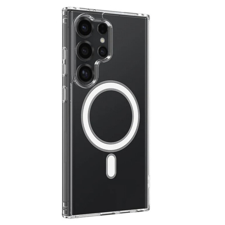 Кейс Atlas, За Samsung Galaxy S25 Ultra, Magsafe, Antishock, прозрачен