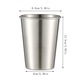 Set 3 cani inox, 500ml, argintiu, 6x8.8x12.5cm