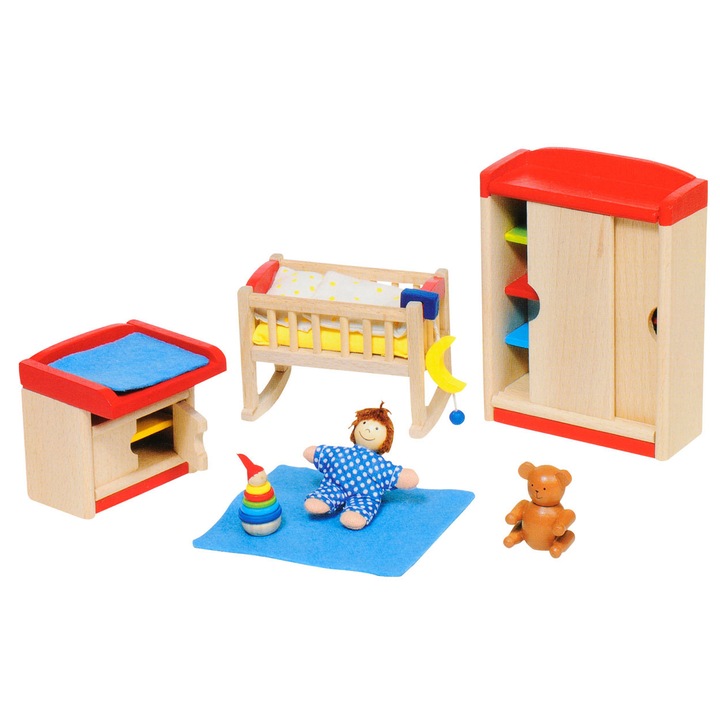 Дървени играчки Goki Бебешки мебели, Детска стая