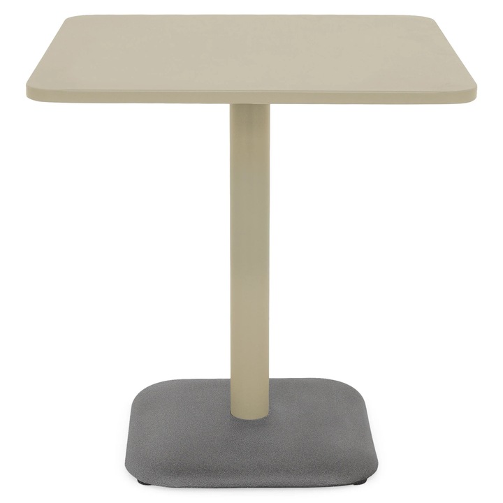 Masa patrata gradina/terasa, Maison Mex VICENTE, L.70 l.70 H.72,5 cm, bej/negru