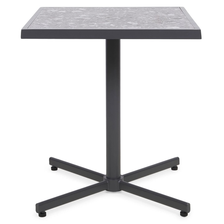 Masa patrata gradina/terasa, Maison Mex MOCHA, L.61,8 l.61,8 H.72 cm, antracit/gri