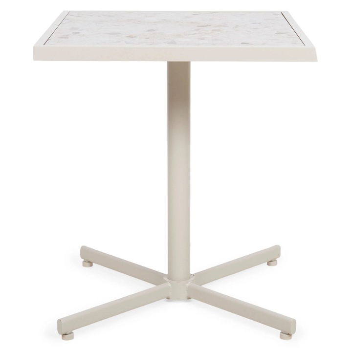 Masa patrata gradina/terasa, Maison Mex MOCHA, L.61,8 l.61,8 H.72 cm, crem/gri