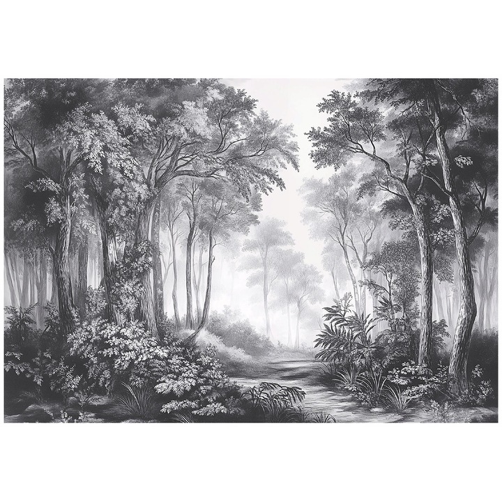 Fototapet, 3D, Padure, 150x105 cm, Modern, Vlies, Tapet, Pentru Dormitor, Camera, Living, Perete, Decorare, 15615VX3