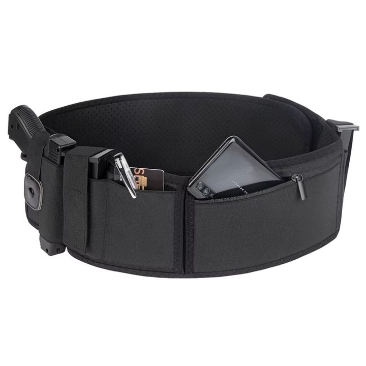 Toc Ascuns pentru Pistol tip Corset, Elastic din Neopren, Holster pe Abdomen, pe mana Dreapta, Ajustabil, Marimea L - 135 cm, HIPOLAR